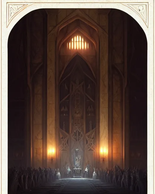 Image similar to middle ages throne room, full of people, dim light | | realistic shaded, fine details, realistic shaded lighting poster by greg rutkowski, diego gisbert llorens, magali villeneuve, artgerm, jeremy lipkin and rob rey