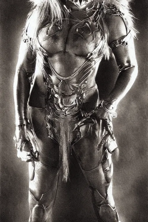 Image similar to cheetara from thundercats, portrait, full body, symmetrical features, silver iodide, 1 8 8 0 photograph, sepia tone, aged paper, sergio leone, master prime lenses, cinematic