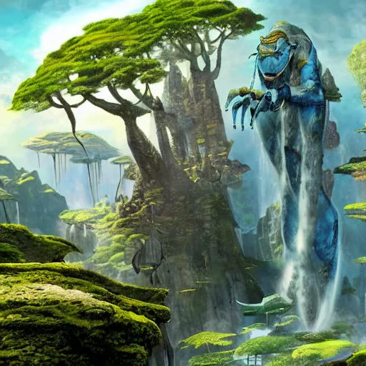 Prompt: concept art the world of avatar - n 2