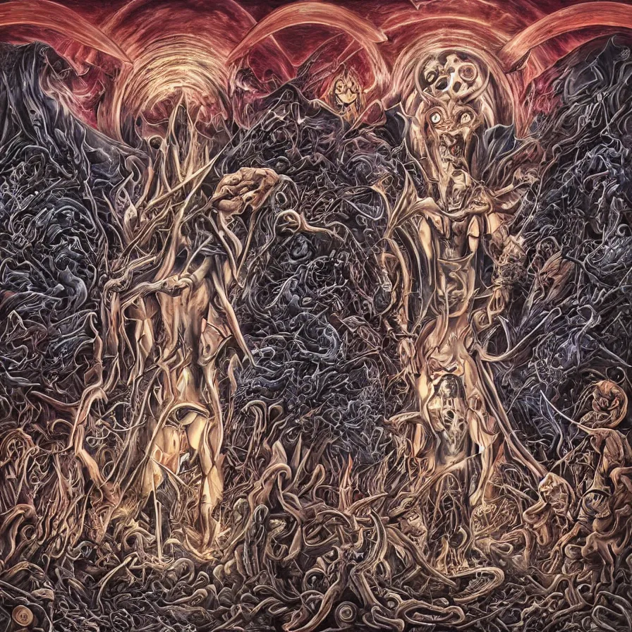 Image similar to metal album cover art by axel hermann, alex grey and andreas marschall