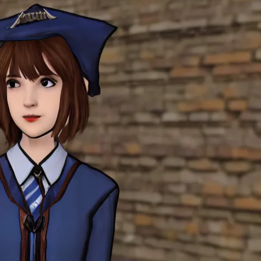 Image similar to Max Caulfield dressed as a Ravenclaw witch