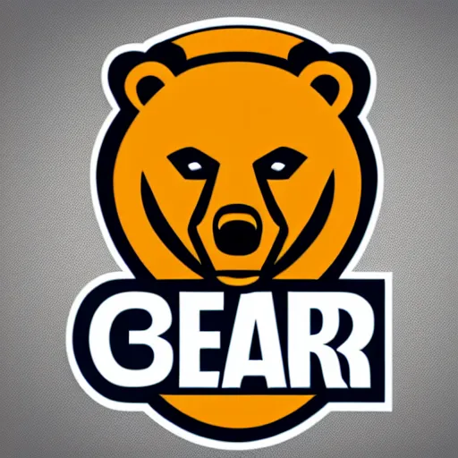 Image similar to A logo for the Bears sports team with a bear mascot grasping a Rugby Union football, vectorised, graphic design, NFL, NBA