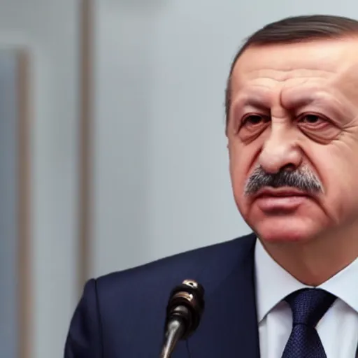 Image similar to an average face of a Turkish president