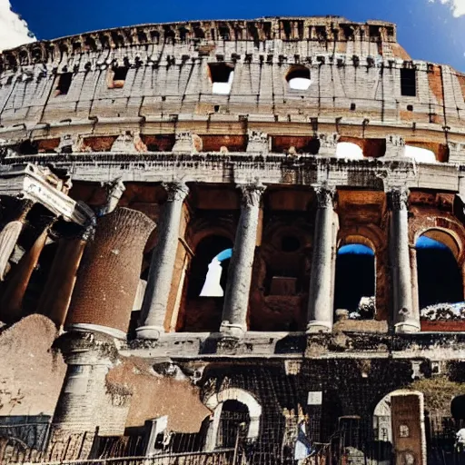 Image similar to the fall of rome, professional photography, gopro