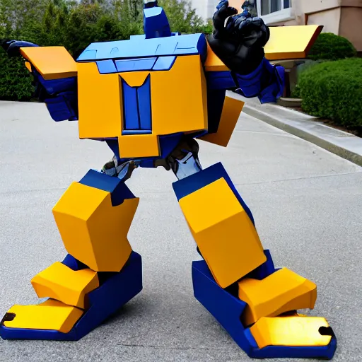 Image similar to homemade Transformers cosplay Eva foam