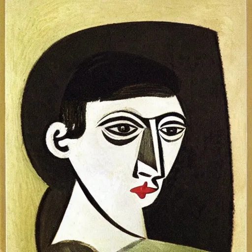 Prompt: Female Portrait, by Pablo Picasso.