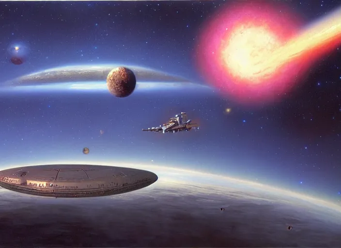 Image similar to starmaker, matte painting, peter elson