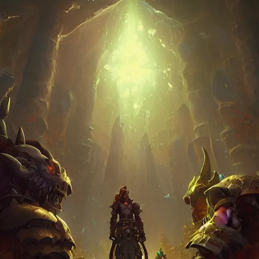 Image similar to world of warcraft, oil painting, by greg rutkowski