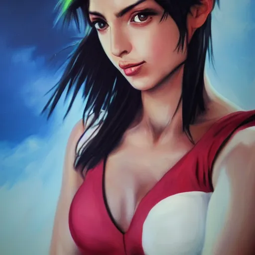 Image similar to Ana de Armas as faye valentine from Cowboy Bebop, extremely detailed, photorealistic painting, portrait