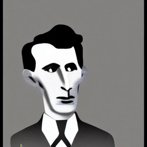 Image similar to Nikola Tesla as a fall guys character