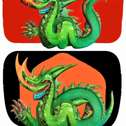 Image similar to dragon, pumpkin, realistic, monster,