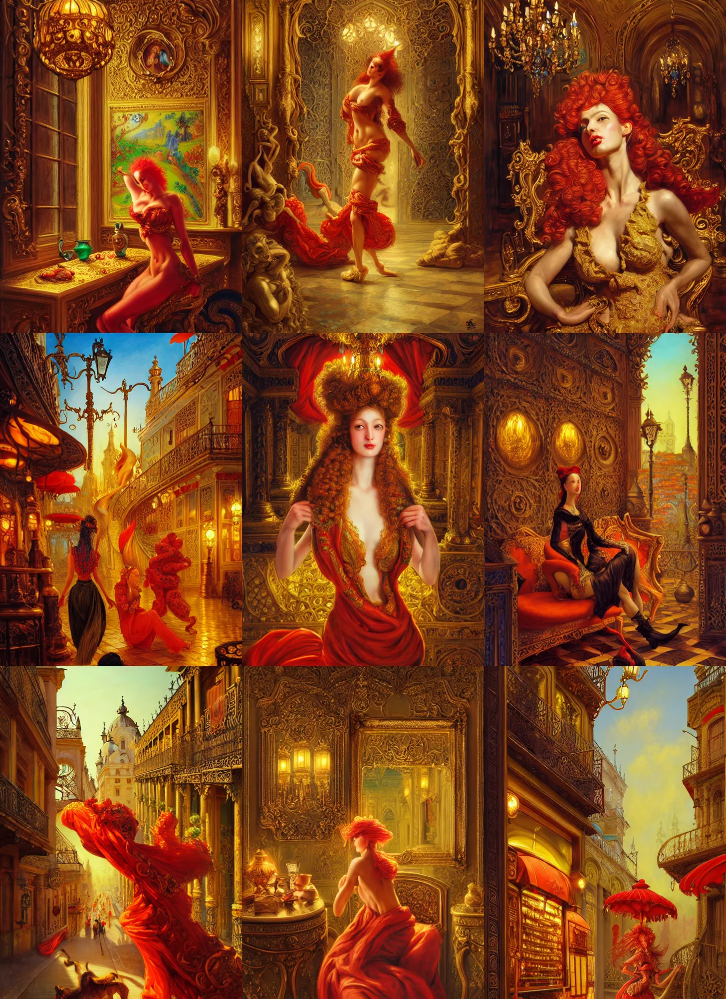 Prompt: Neo Rococo Expressionist, orientalism, diffuse lighting, fantasy, intricate, elegant, highly detailed, lifelike, photorealistic, digital painting, artstation, illustration, concept art, smooth, sharp focus, The City of Lisbon in a luxurious hotdogs, art by John Collier and Albert Aublet and Krenz Cushart and Artem Demura and Alphonse Mucha