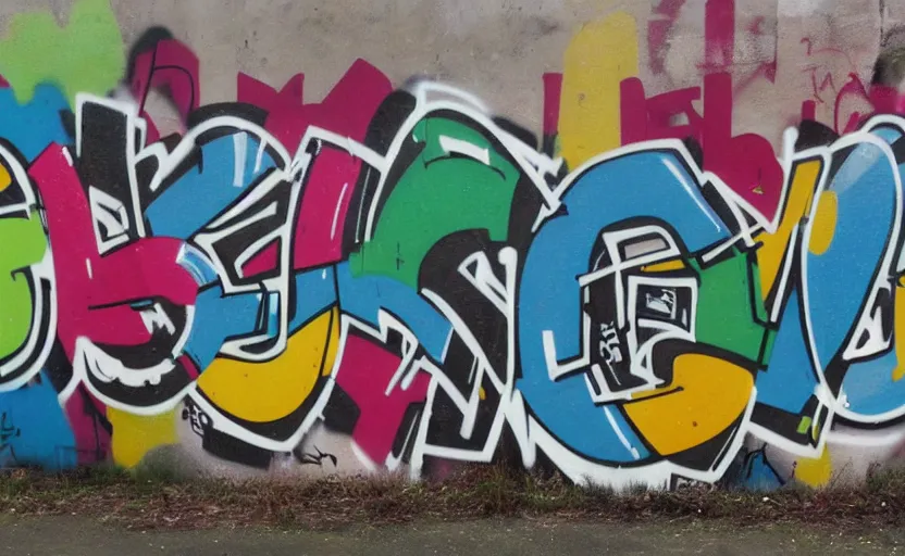 Prompt: graffiti of the word'spencer ', bubble letters