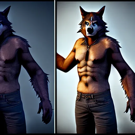 Image similar to cute handsome male werewolf from van helsing unreal engine hyperreallistic render 8k character concept art masterpiece