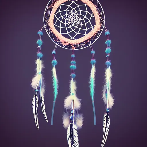 Prompt: necromancer dream catcher, octane render