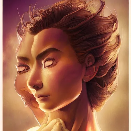 Image similar to symmetry!! intense portrait of broli, intricate, elegant, highly detailed, my rendition, digital painting, artstation, concept art, smooth, sharp focus, illustration, art by artgerm and greg rutkowski and alphonse mucha