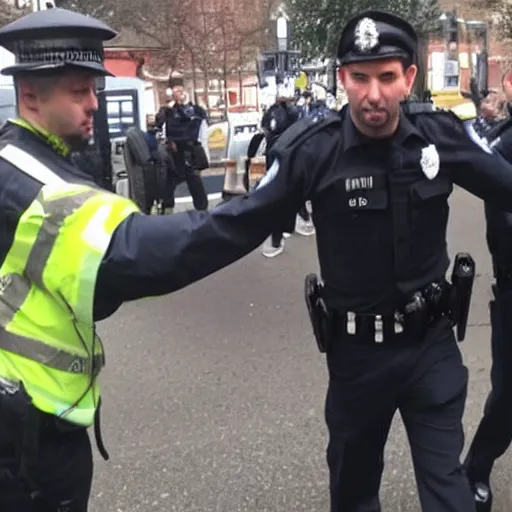 Image similar to Andrew Tate being arrested