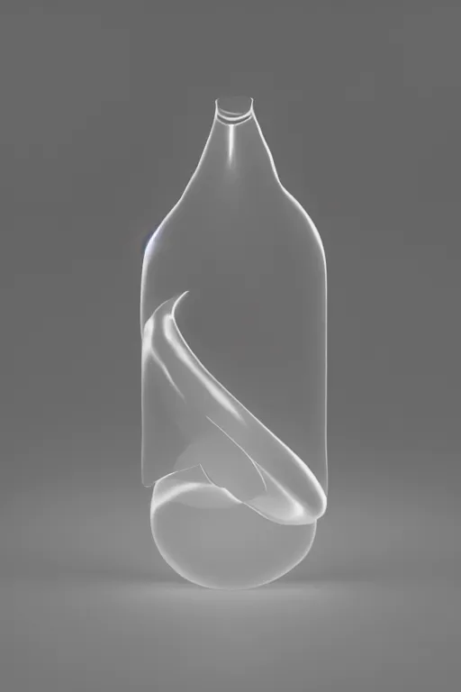 Image similar to klein bottle, 3 d render, octane render, blender, maya, white background, raytracing