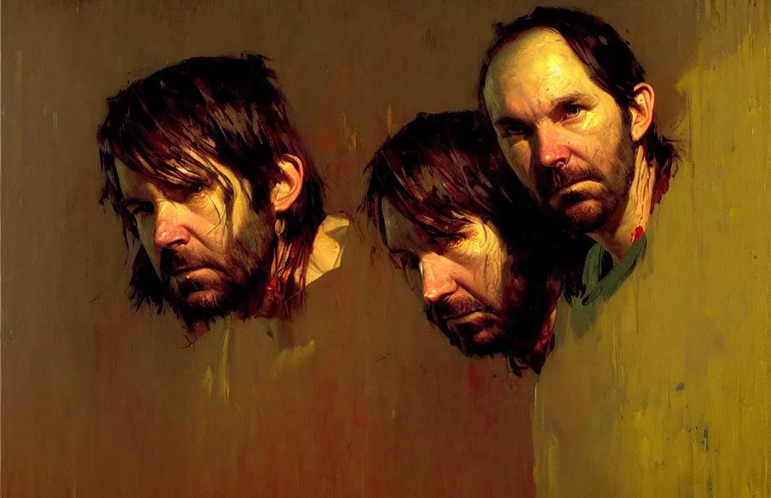 Prompt: portrait of boards of canada!!!!!!!!!!!!!!!!!!!!!!!!!!!, detailed face, detailed painting, epic lighting, by ilya repin, phil hale and kent williams