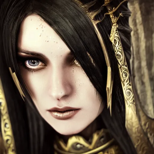 beautiful female cleric with long black hair and a | Stable Diffusion ...
