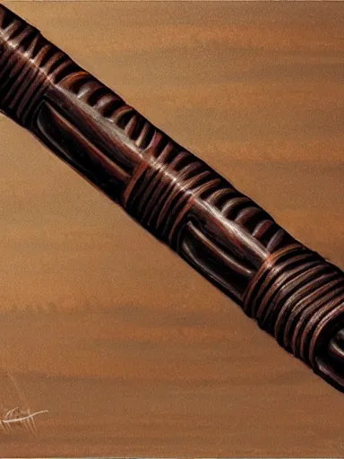 Prompt: product photo of an old wooden cane. intricate, elegant, highly detailed, digital painting, artstation, concept art, sharp focus, illustration, by justin gerard and artgerm, 8 k