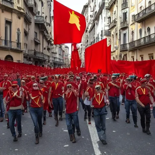 Image similar to communist parade in Genova