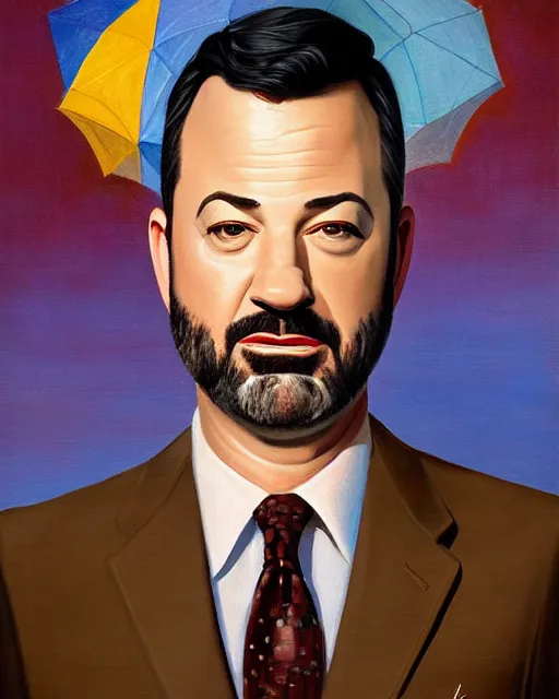 Prompt: jimmy kimmel, by kay sage, chad knight, erin hanson