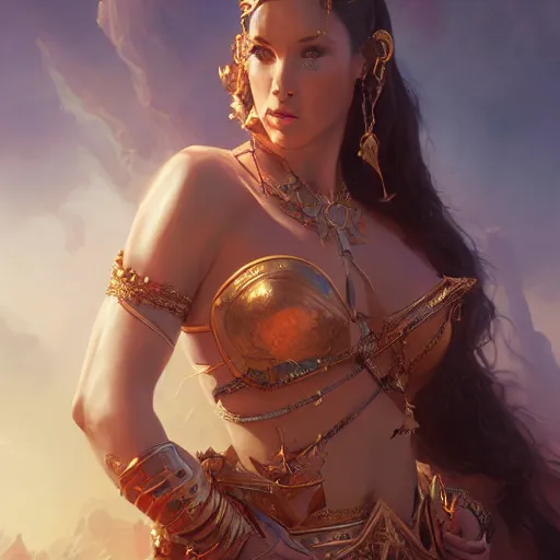 Image similar to Princess Dejah Thoris of Helium, 4k oil on linen by wlop, artgerm, andrei riabovitchev, nuri iyem, james gurney, james jean, greg rutkowski, highly detailed, soft lighting 8k resolution