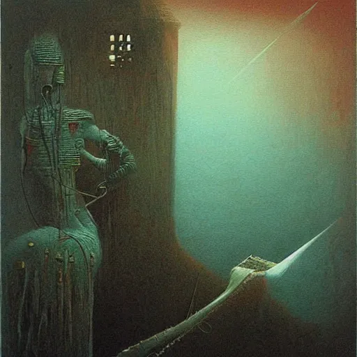 Prompt: A painting in the style of beksinski. extremely detailed