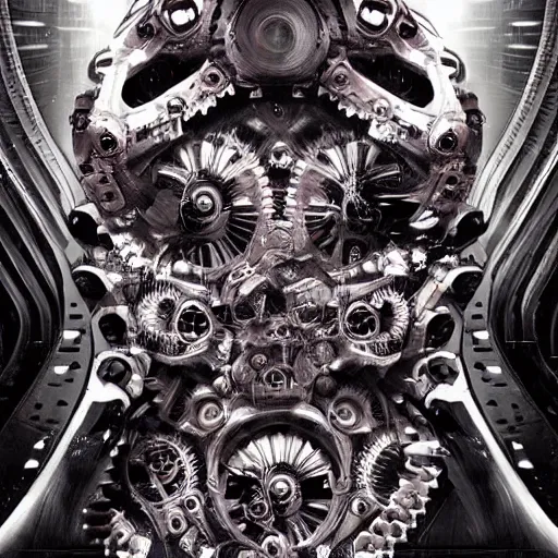 Prompt: Infinite gears within gears with infinite eyes, hyperrealistic art, cyberpunk, universe