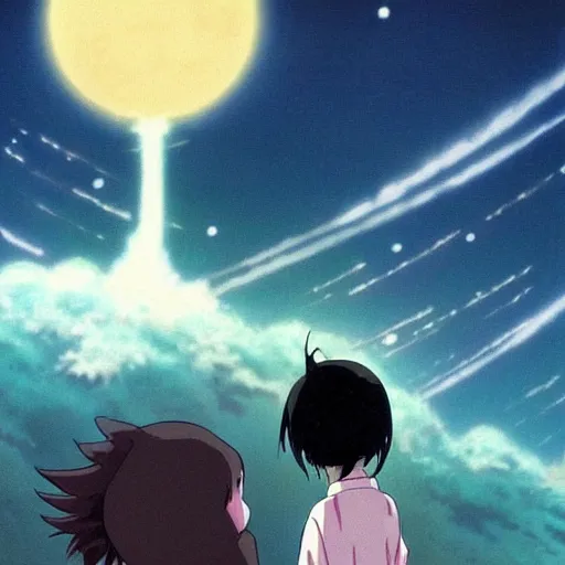 Prompt: Spirited away but in space, anime, amazing, beautiful