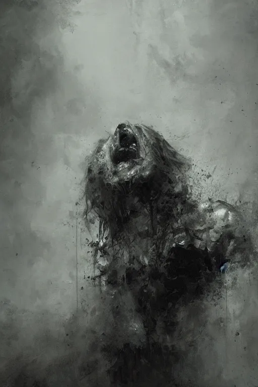 Prompt: a portrait of a screaming soul, inner demons, detailed, organic, darkart, dark, intricate detail, epic, atmospheric dramatic lighting, mist, grey, expressive, by jeremy mann