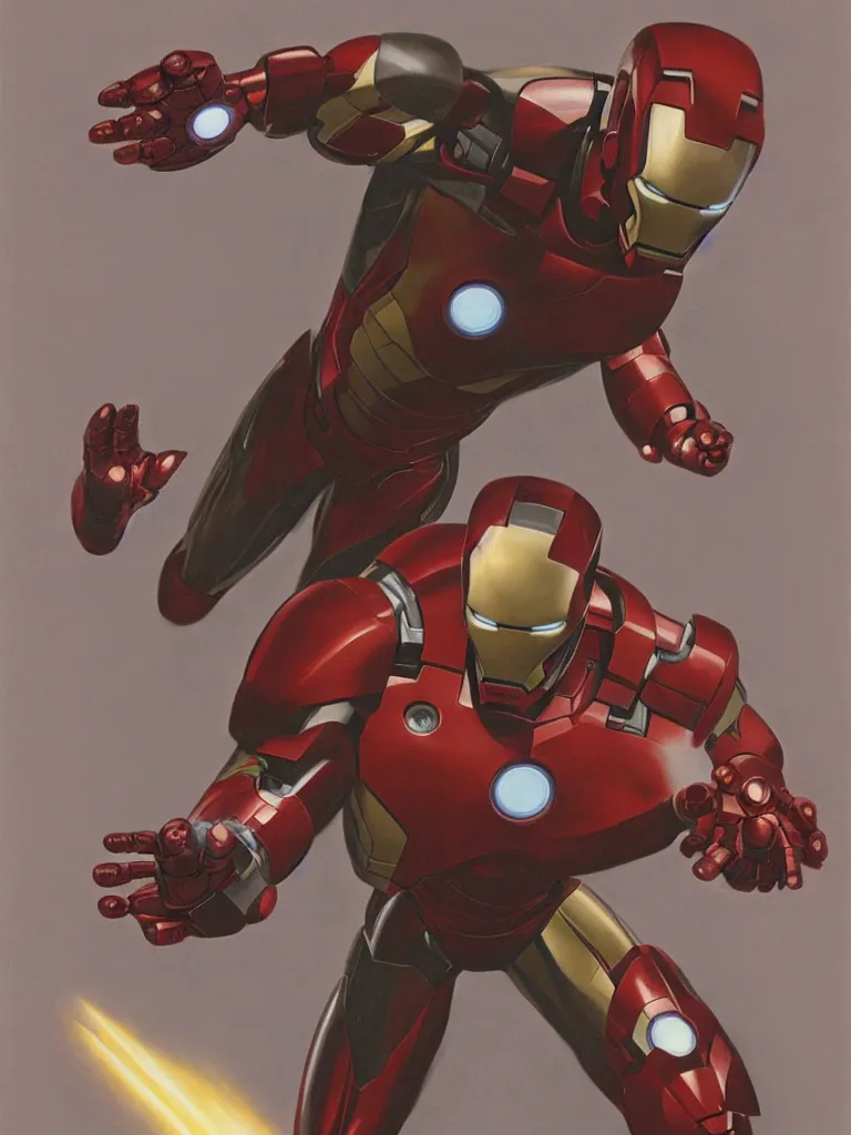 Prompt: iron man, concept art, illustration, art by ralph mcquarrie