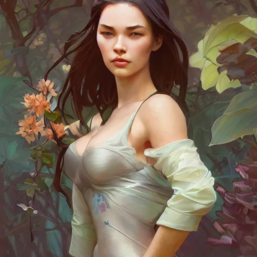 Prompt: Kiana by Stanley Artgerm Lau, greg rutkowski, thomas kindkade, alphonse mucha, loish, norman Rockwel