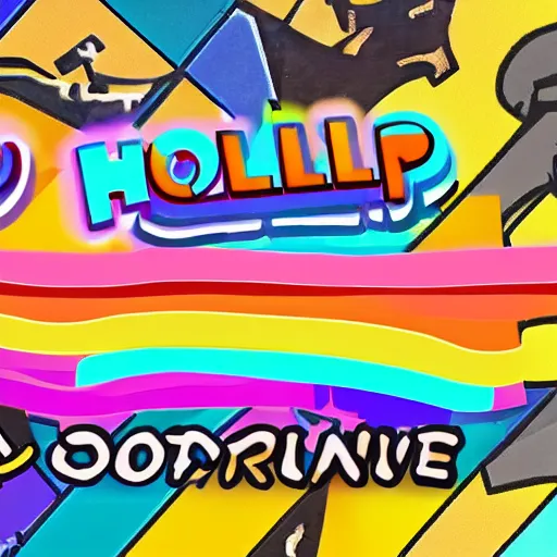 Prompt: new holup discord server banner, colorful