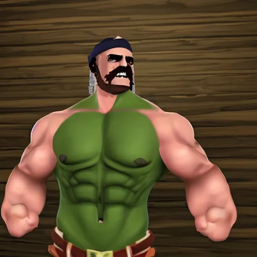 Image similar to hulk hogan in runescape