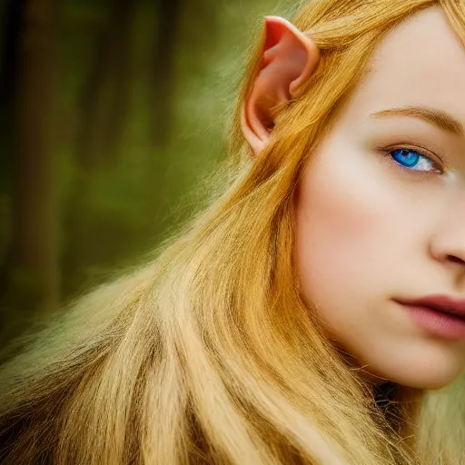 Prompt: !dream a beautiful portrait of a forest elf, golden hair, 8k, photography - s 150