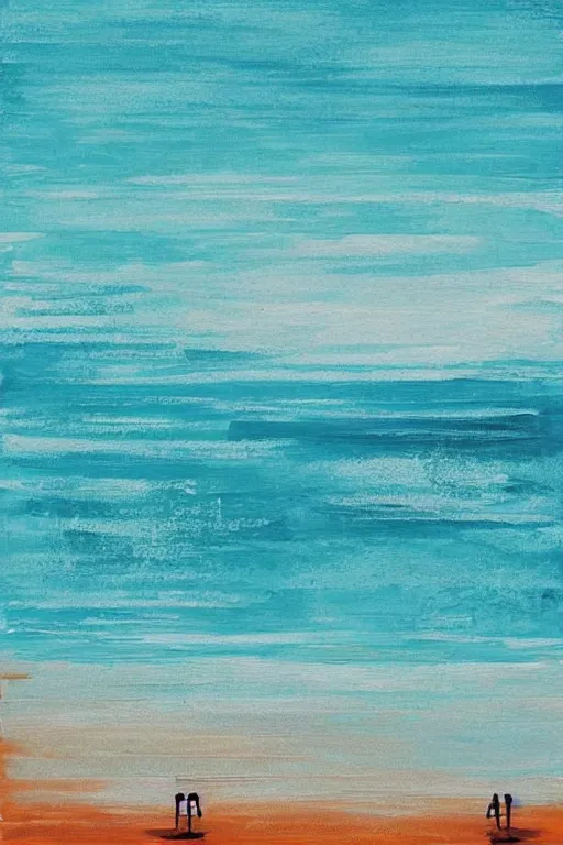Image similar to minimalist boho style art of an ocean