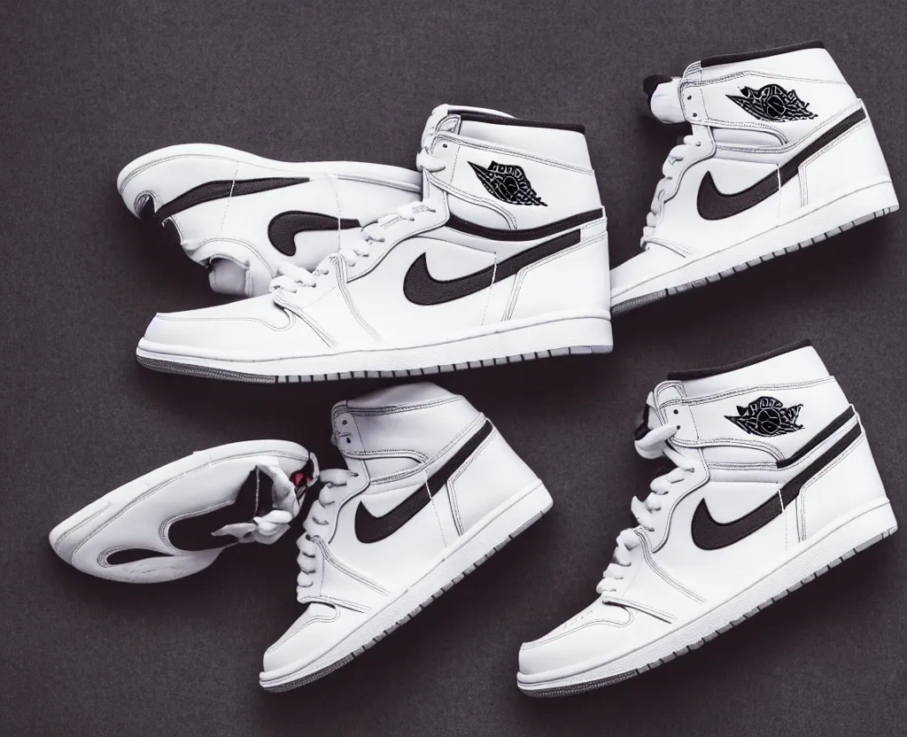 Image similar to a press photograph of nike air jordan 1 high retro og, size 1 0, white background