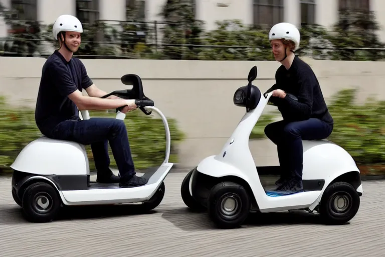 Prompt: a mobility scooter designed and produced by volkswagen