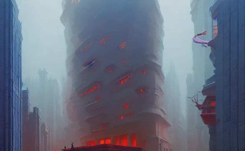 Image similar to A victorian city built on the clouds , very coherent, painted by Edward Hopper, Wayne Barlowe, painted by James Gilleard, airbrush, art by JamesJean