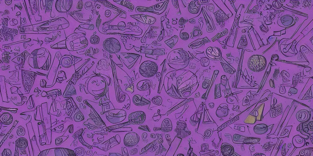 Image similar to purple chalk tennis pattern, digital art, fantasy, magic, chalk, chalked, trending on artstation, ultra detailed, detailed, fine details, professional illustration by basil gogos