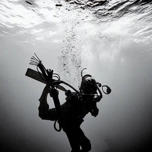 Image similar to Underwater photo of a medieval knight by Trent Parke, clean, detailed, Magnum photos