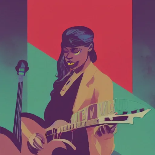 Image similar to a colorful comic noir illustration of a hauntingly beautiful woman singing the blues in new orleans by sachin teng, by queens of the stone age, dark vibes, pastel lighting, cinematic, depth of field, 8 k, high contrast, trending on art station