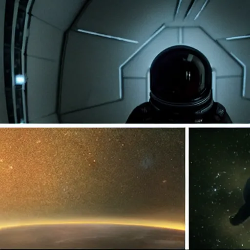 Image similar to movie stills of a remake of the movie 2001: a Space Odyssey, made in 2018 by Denis Villeneuve