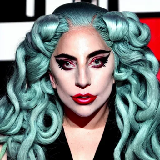 Image similar to lady gaga as medusa