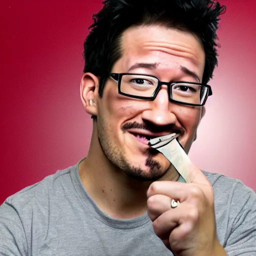 Image similar to markiplier with a knife