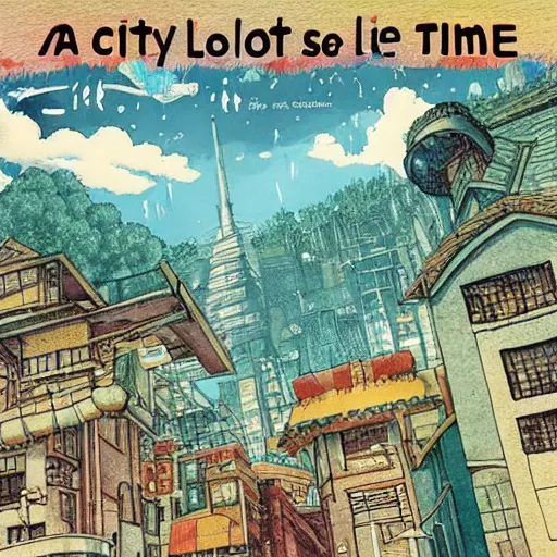 Image similar to “a city lost to time by studio Ghibli”