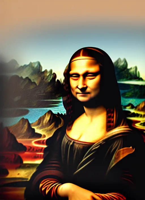 Image similar to cara delevingne as mona lisa, detailed digital art, trending on Artstation