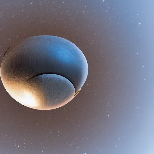 Prompt: spherical spaceship, by professional photographer